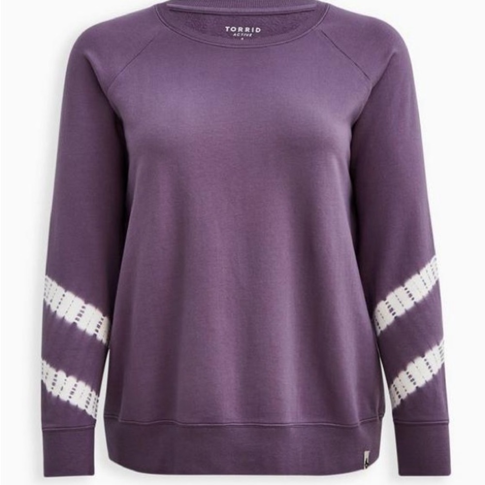 Women’s Torrid French Terry Crew Neck Long Sleeve Active Sweatshirt. Size 1X - Picture 4 of 6